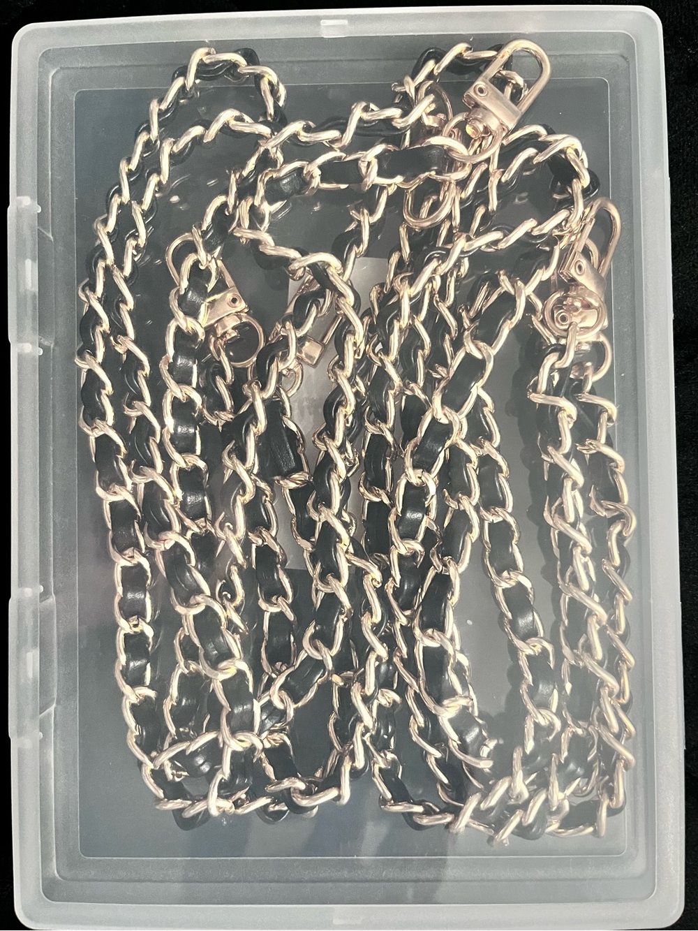 3 Size Bag Chain Bundle- Black & Gold